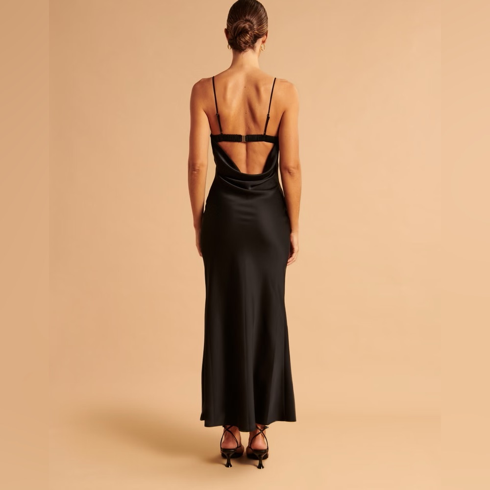 Abercrombie & Fitch Satin Cowl Back Slip Dress